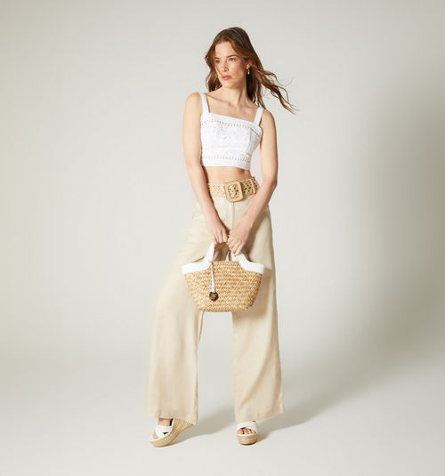 Blouse with Tie Straps on Back
