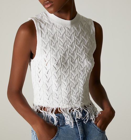 SLEEVELESS TOP WITH FRINGES