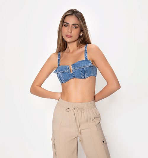 Strappy Bralette Type Blouse with Cups