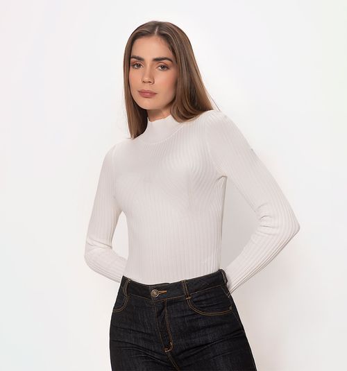 LONG SLEEVE HIGH NECK BLOUSE