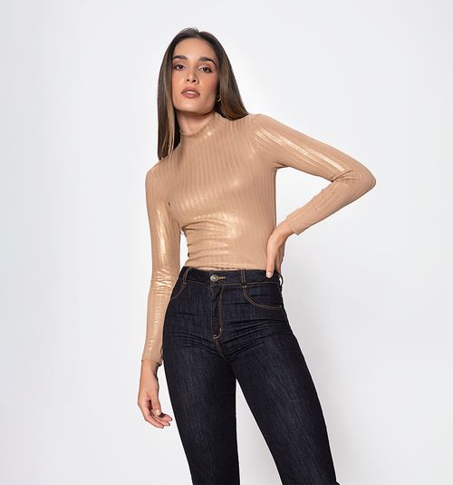 LONG SLEEVE TURTLENECK BLOUSE