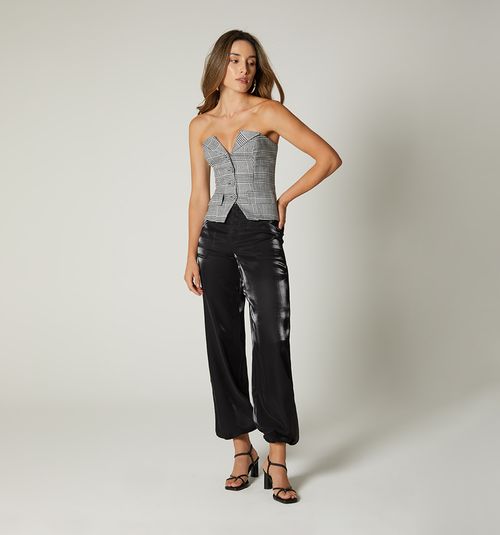 STRAPLESS BLOUSE WITH BUTTONS