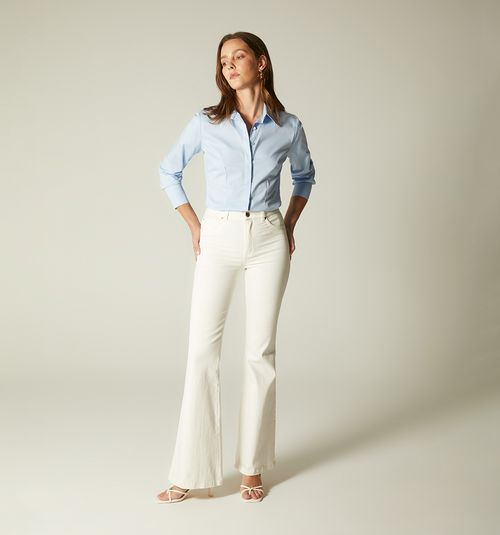 Basic fitted long-sleeve shirt