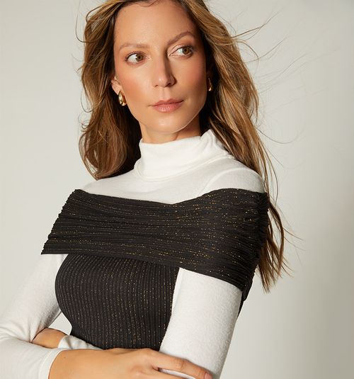 3/4 Sleeve Off-Shoulder Blouse