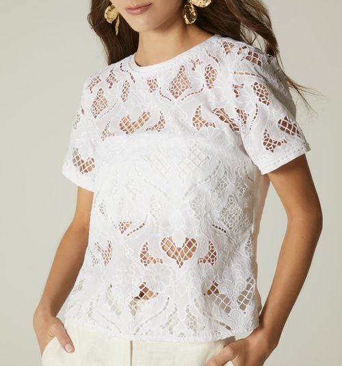 SHORT SLEEVE COMBINED BLOUSE