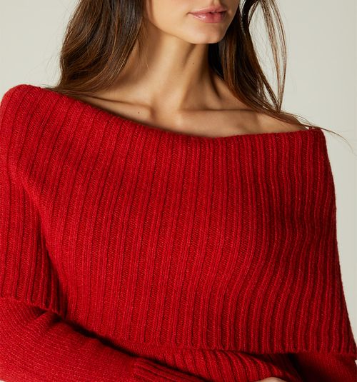 KNITTED OFF-SHOULDER BLOUSE