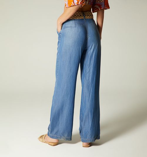 HIGH WAIST PALAZZO JEANS WITH BELT