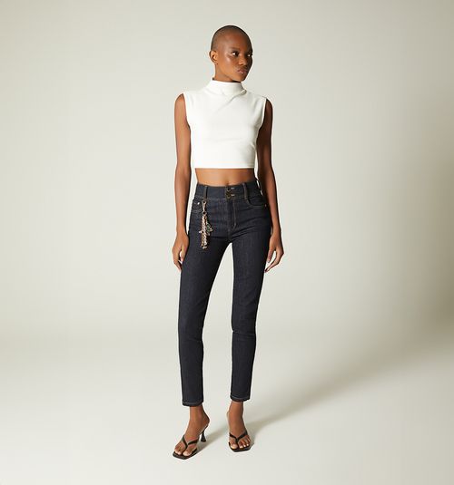 HIGH-WAISTED SKINNY JEANS WITH FIVE POCKETS