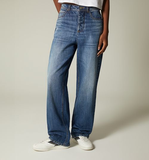 STRAIGHT LEG JEAN, HIGH WAIST, FIVE POCKETS