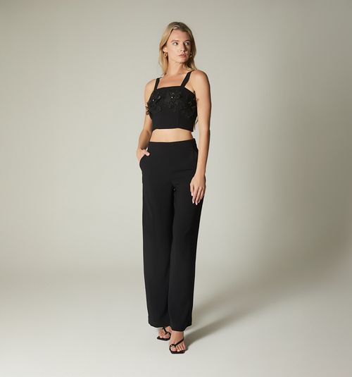 FLORAL CROP TOP AND PANTS SET