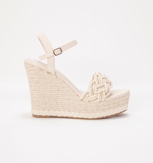 PLATFORM SANDAL WITH WOVEN UPPER