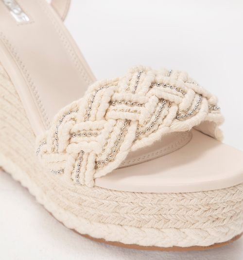 PLATFORM SANDAL WITH WOVEN UPPER