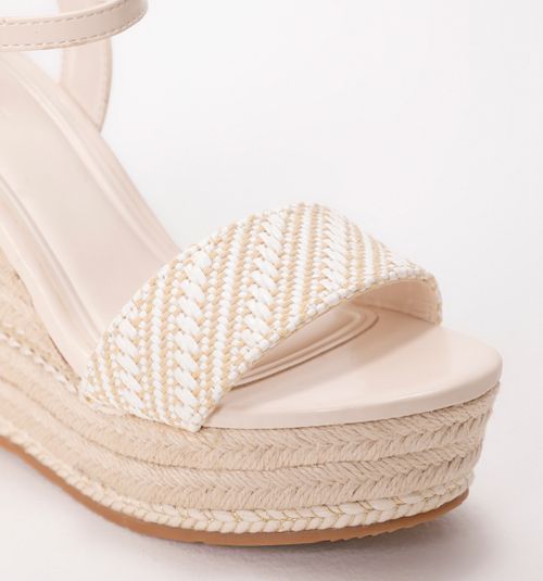 PLATFORM SANDAL WITH ORGANIC UPPER