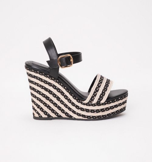 Platform Sandal with Bicolor Upper