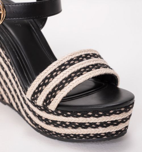 Platform Sandal with Bicolor Upper