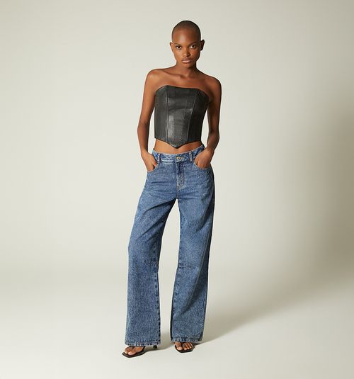 Strapless Corset-Style Blouse