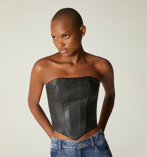 Strapless Corset-Style Blouse