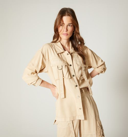 SHIRT DRESS, UTILITY POCKETS