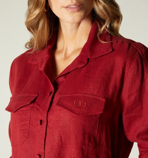 Long Sleeve Shirt-Tunic with Pockets
