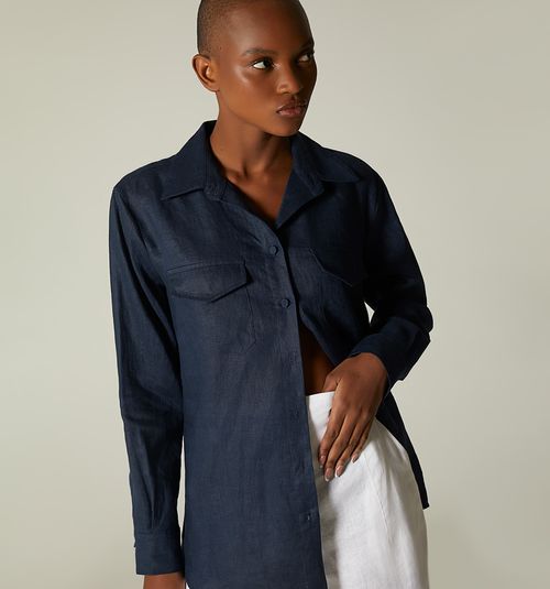 Long Sleeve Shirt-Tunic with Pockets