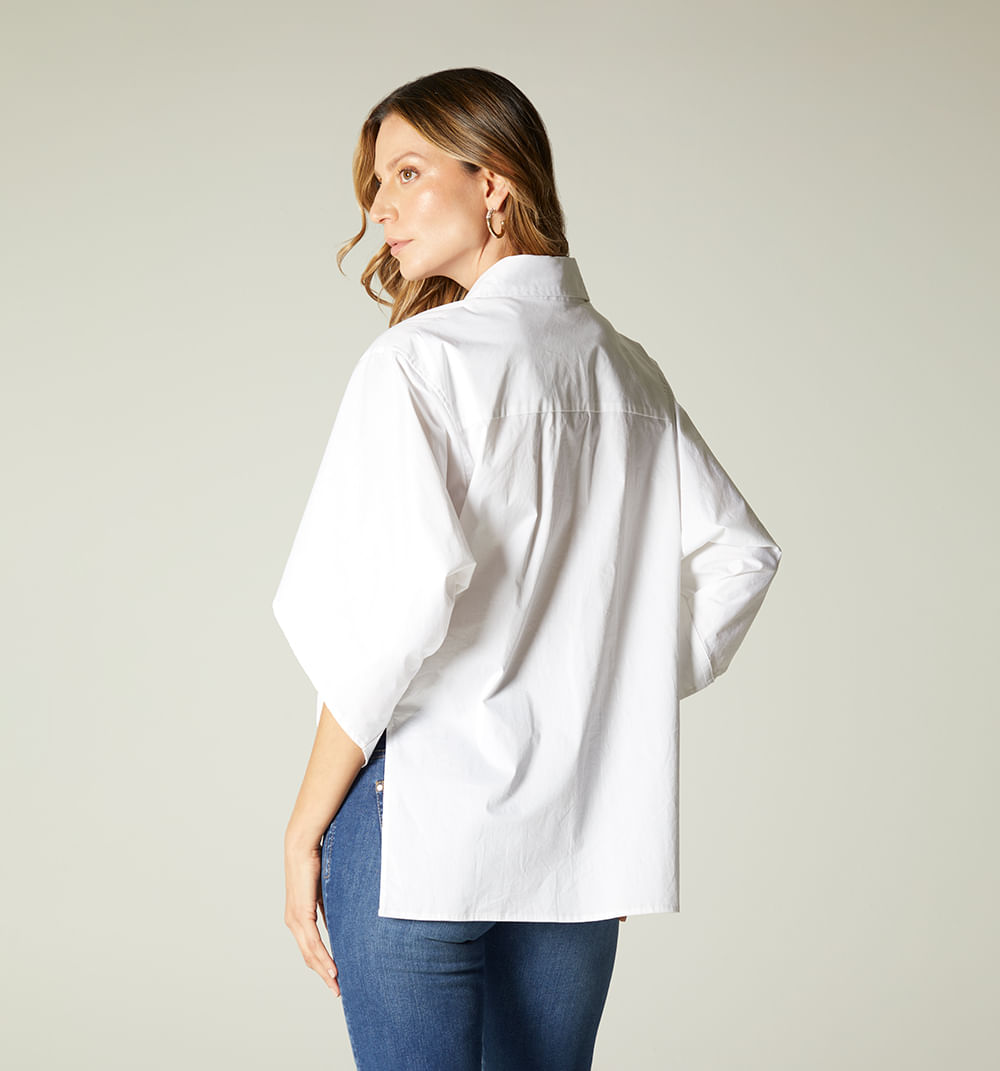 3/4 Sleeve Tunic with Buttoning