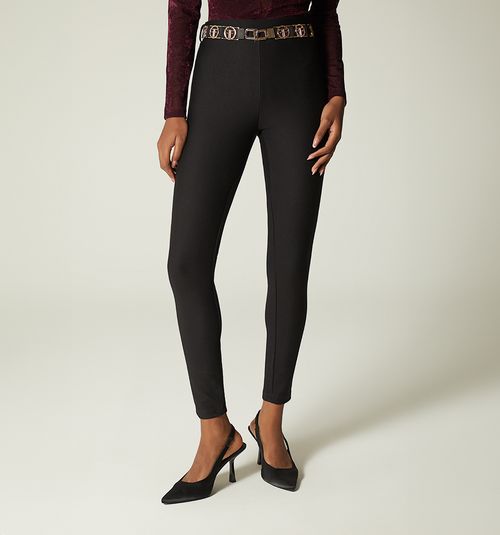 High Waist Skinny Leggings with Belt