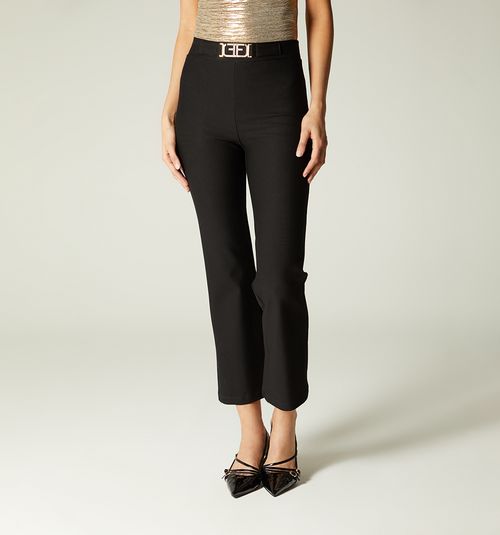 Cropped Flare Leggings with Hardware