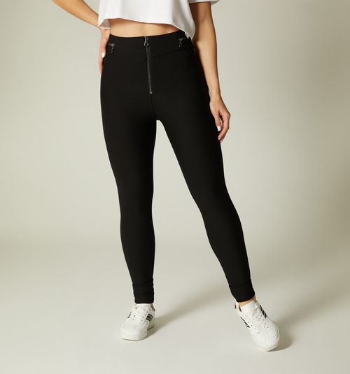 HIGH WAISTED SKINNY LEGGINGS WITH ZIPPER