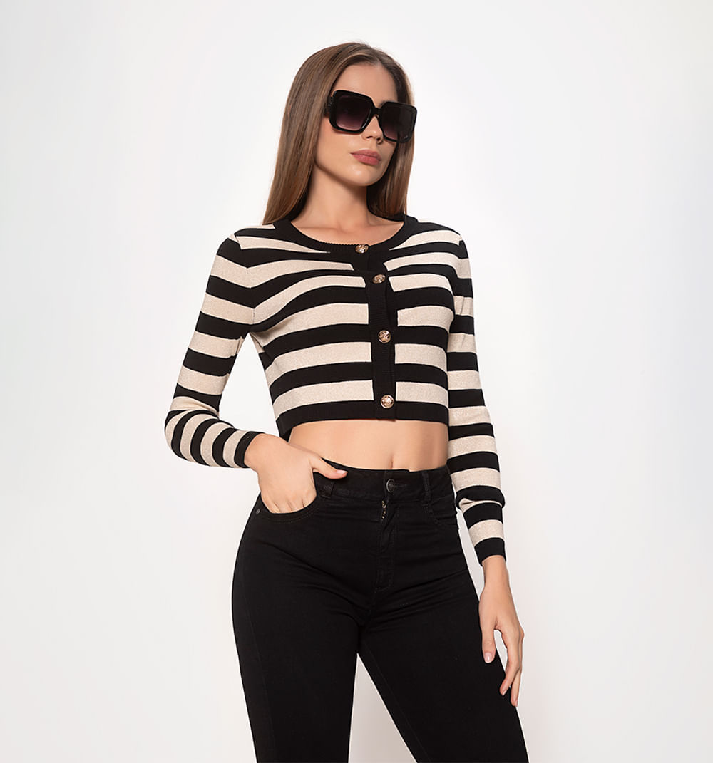 CROSSOVER JACQUARD KNIT CARDIGAN CROSSOVER JACQUARD KNIT CARDIGAN