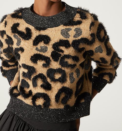 ANIMAL PRINT KNITTED SWEATER