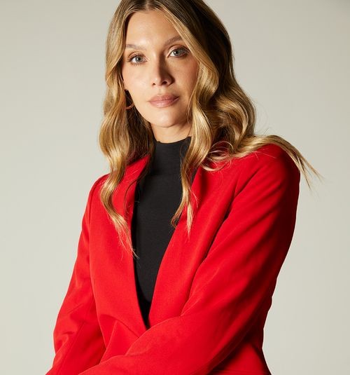 Basic Collarless Blazer
