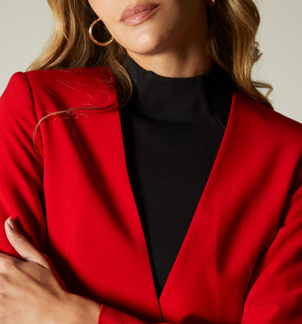 Basic Collarless Blazer