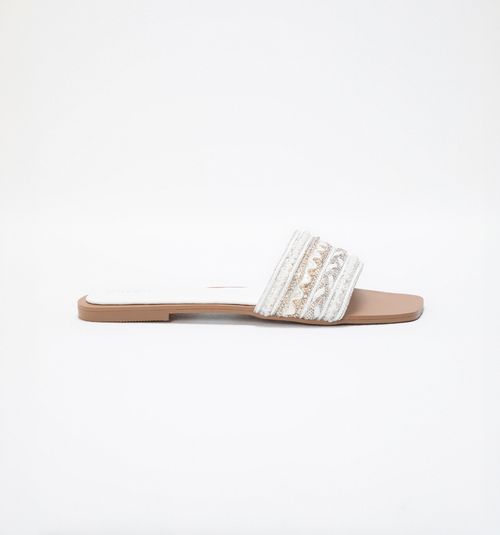 Sandal with Platform Sole and Ethnic Upper