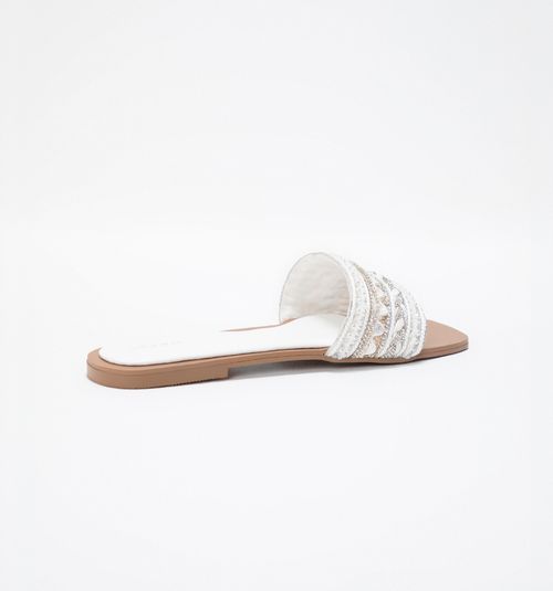 Sandal with Platform Sole and Ethnic Upper