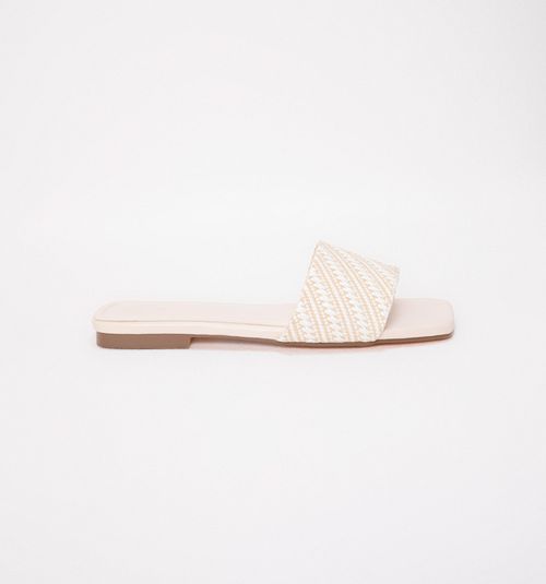 FLAT SANDAL WITH ORGANIC UPPER