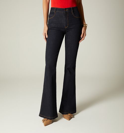 BELL-BOTTOM JEAN, HIGH WAIST, FIVE POCKETS