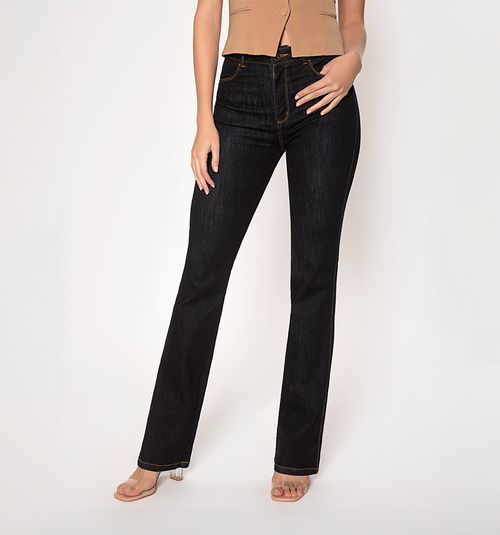 HIGH WAIST STRAIGHT LEG JEAN, FIVE POCKET