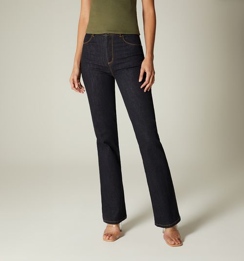 HIGH WAIST STRAIGHT LEG JEAN, FIVE POCKETS