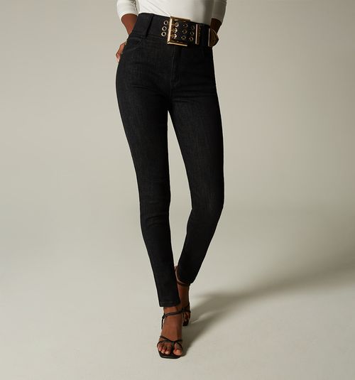 High-rise skinny jean, five pockets.