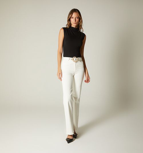 FLARED JEANS, HIGH WAIST, FIVE POCKETS