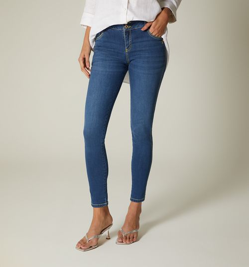 SKINNY MID-RISE JEANS WITH FIVE POCKETS