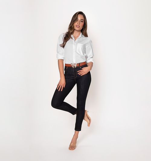 HIGH WAIST SKINNY JEAN, FIVE POCKETS