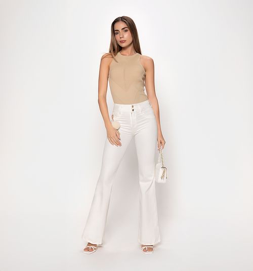 BELL BOTTOM JEAN, HIGH WAIST, FIVE POCKETS