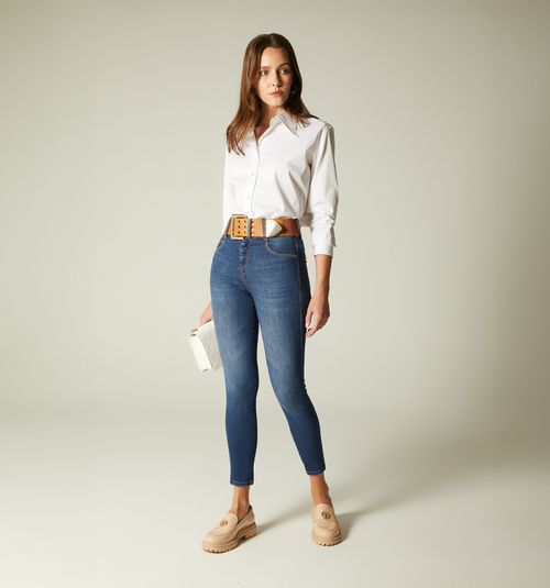 HIGH WAIST SKINNY JEAN, FIVE POCKETS