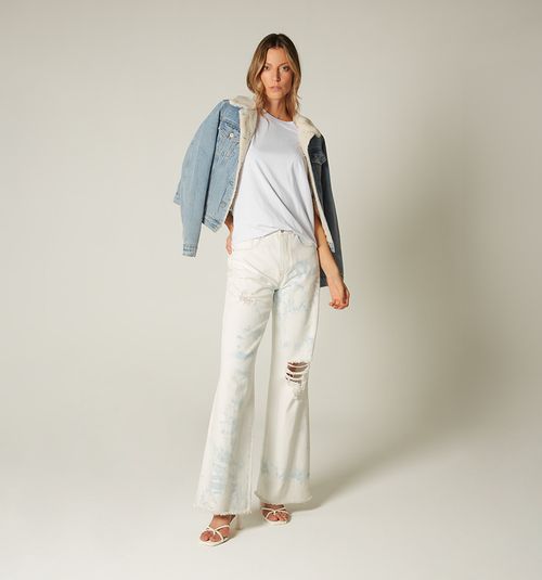 HIGH WAIST STRAIGHT LEG JEANS, FIVE POCKETS