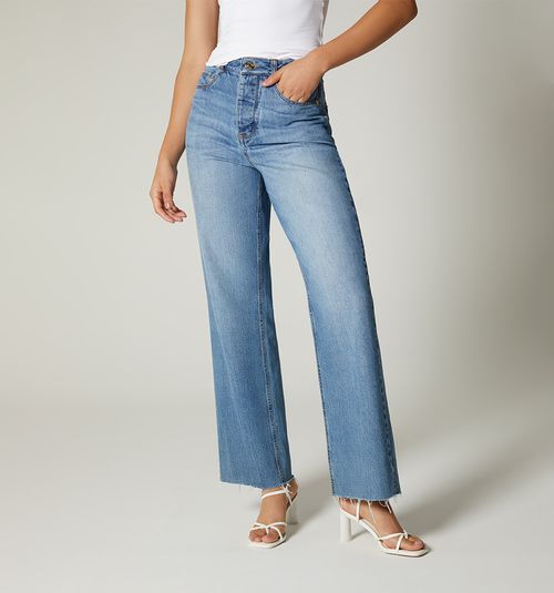 STRAIGHT LEG JEAN, HIGH WAIST, FIVE POCKET