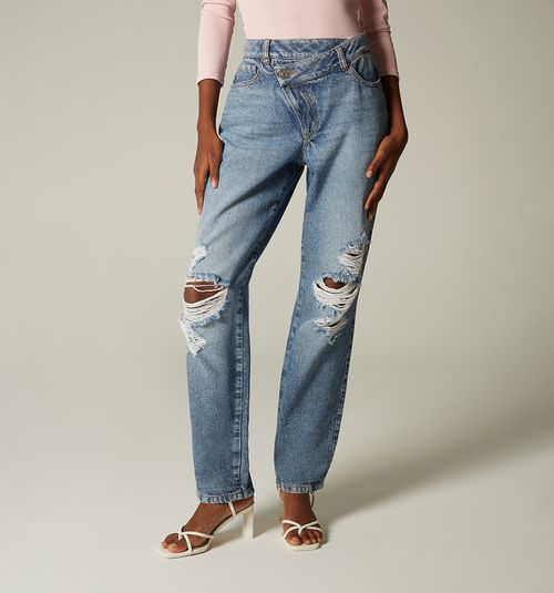 GIRLFRIEND JEAN, HIGH WAIST, ASYMMETRIC