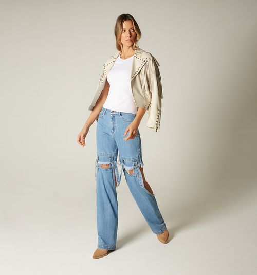 JEAN GARMENT OVER GARMENT, MID-RISE, WAIST