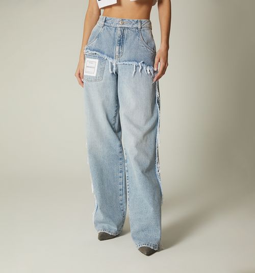 WIDE LEG JEAN, HIGH WAIST, RAW CUTS