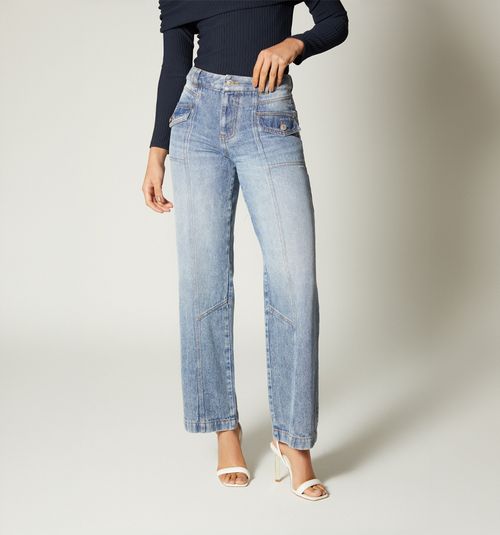 STRAIGHT LEG MID RISE JEAN, POCKETS CO